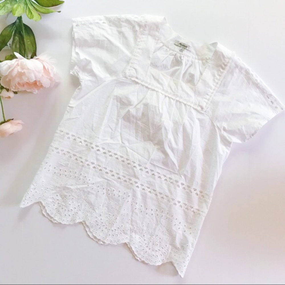 MADEWELL Eyelet Angelica Top- new